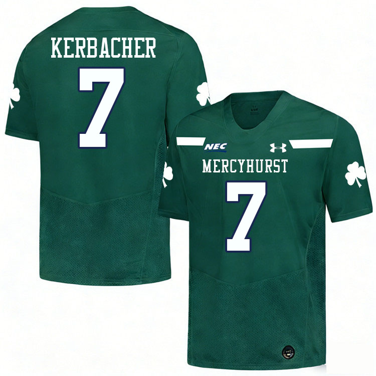 Mercyhurst Lakers #7 Joe Kerbacher College Football Jerseys,Uniforms Stitched-Green